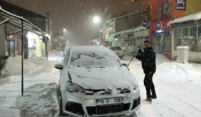 Bingöl’ün Karlıova ilçesinde 20 yerleşim biriminin yolu kar yağışı nedeniyle kapandı
